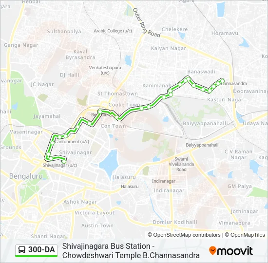 300-DA Bus Line Map