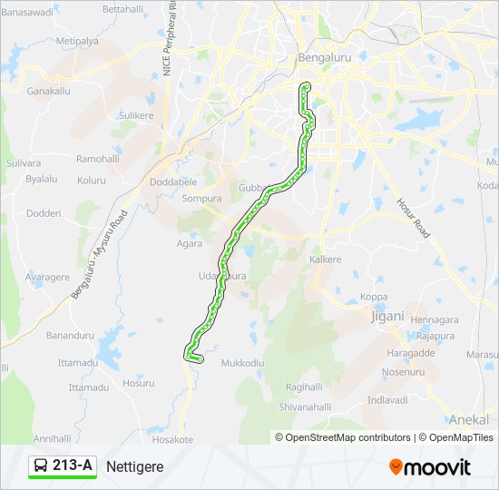 213-A bus Line Map