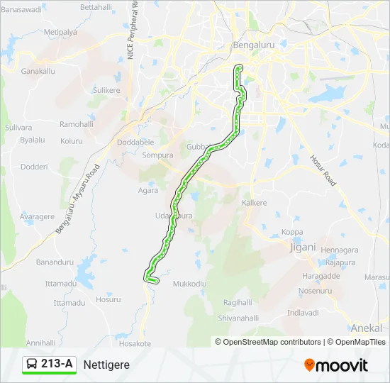 213-A Bus Line Map