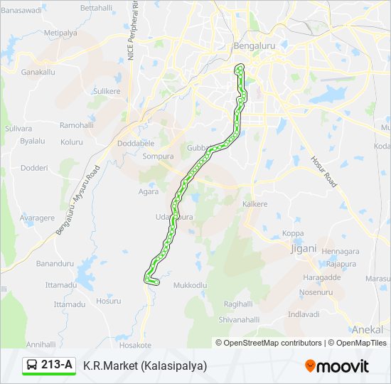 213-A bus Line Map