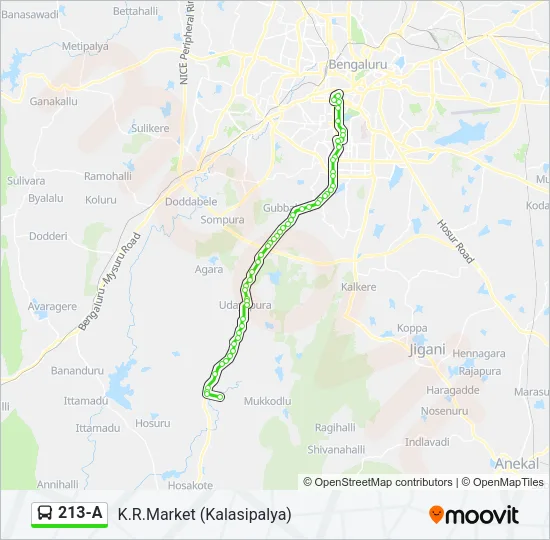 213-A Bus Line Map