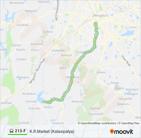 213-F Bus Line Map