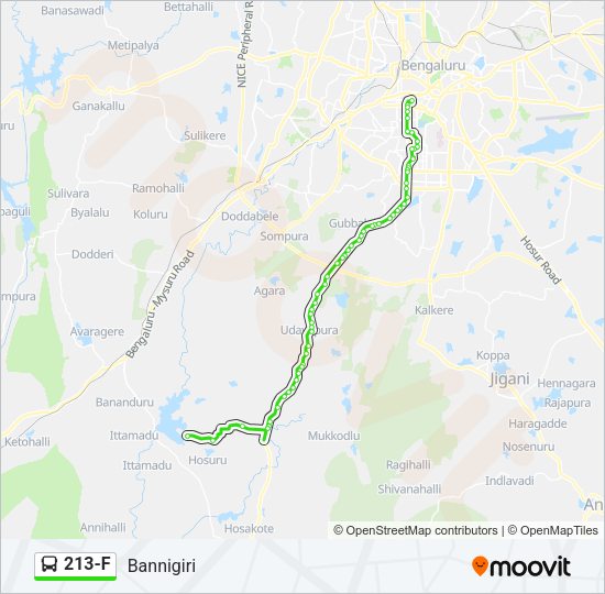213-F Bus Line Map