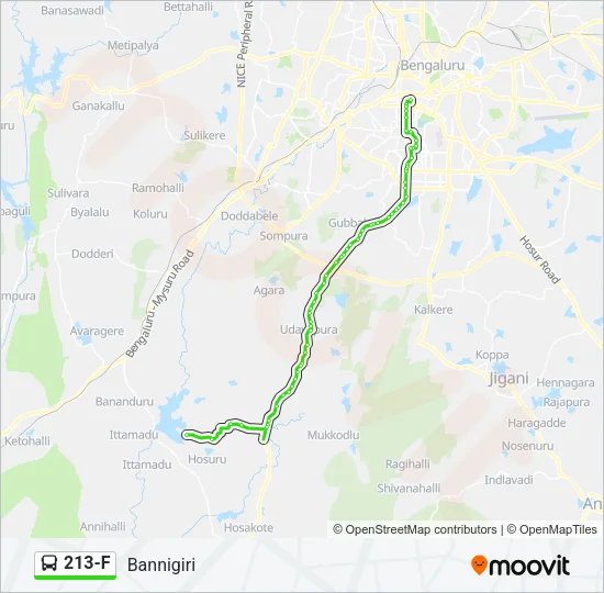 213-F Bus Line Map