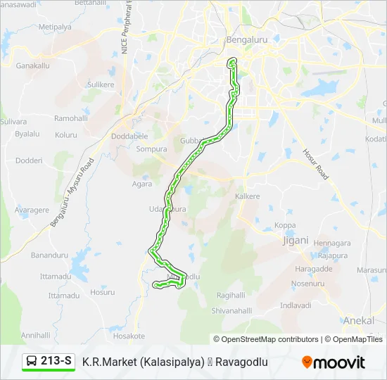 213-S Bus Line Map