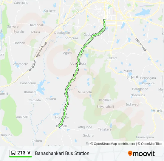 213-V Bus Line Map