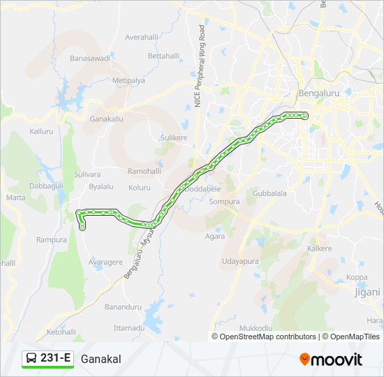 231-E bus Line Map