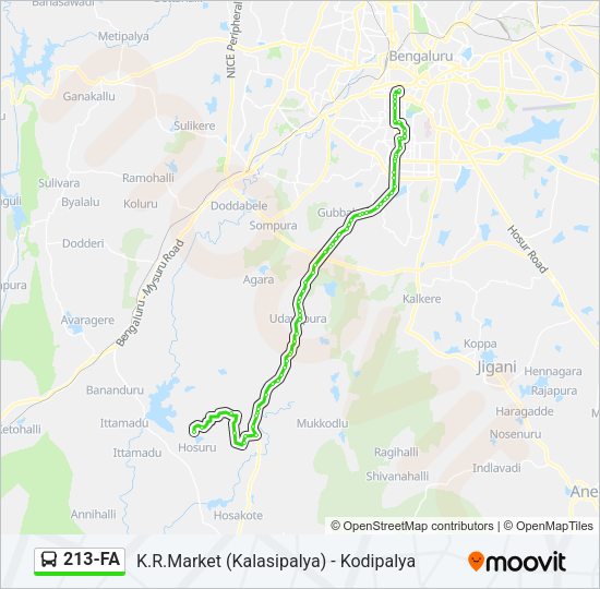 213-FA Bus Line Map