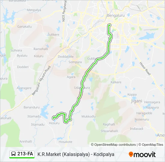 213-FA Bus Line Map