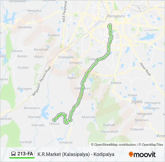 213-FA Bus Line Map