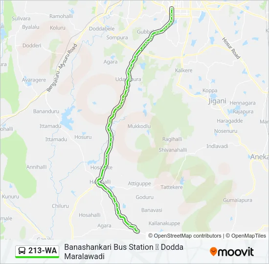 213-WA Bus Line Map