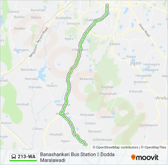 213-WA Bus Line Map