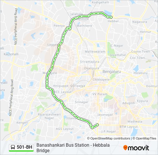 501-BH bus Line Map