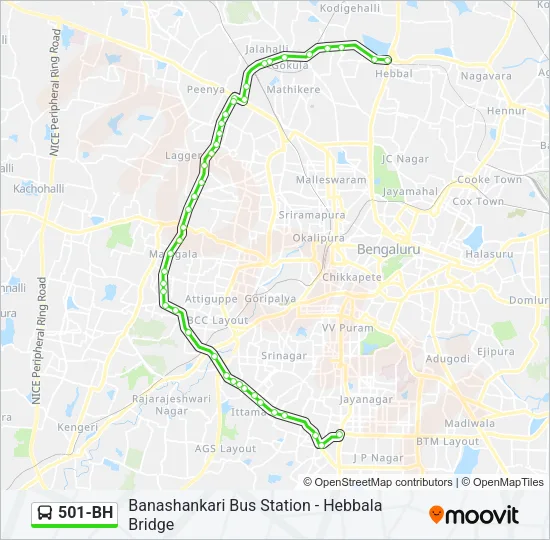 501-BH Bus Line Map