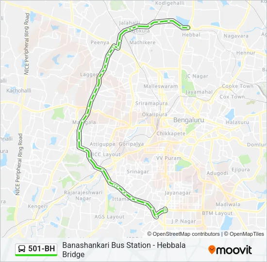 501-BH Bus Line Map