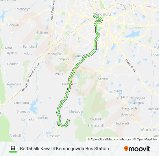 213-H KBS-BHKVL Bus Line Map
