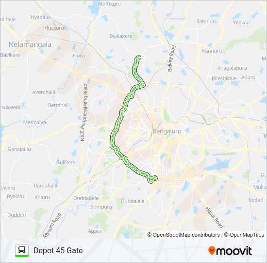 501-BH D45G-BSK Bus Line Map
