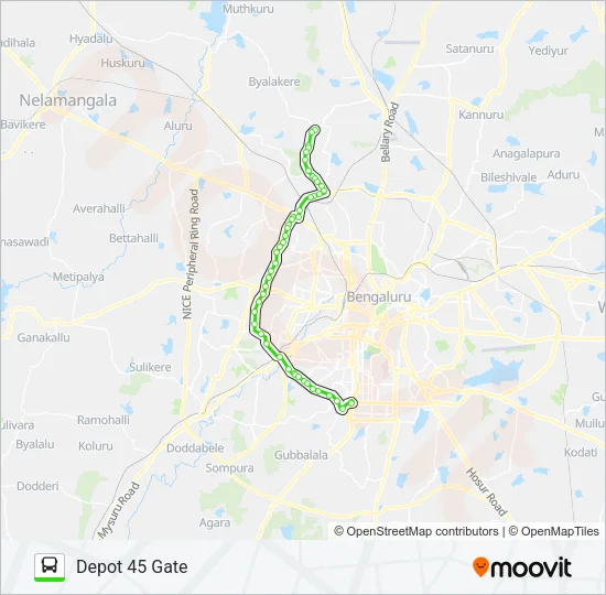 501-BH D45G-BSK Bus Line Map