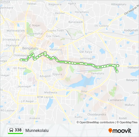 338 Bus Line Map