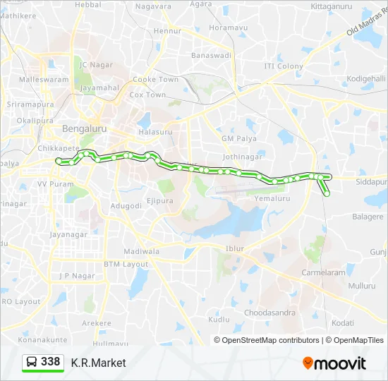 338 Bus Line Map