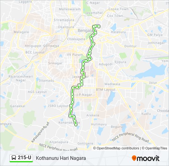 215-U bus Line Map