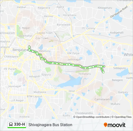 330-H Bus Line Map