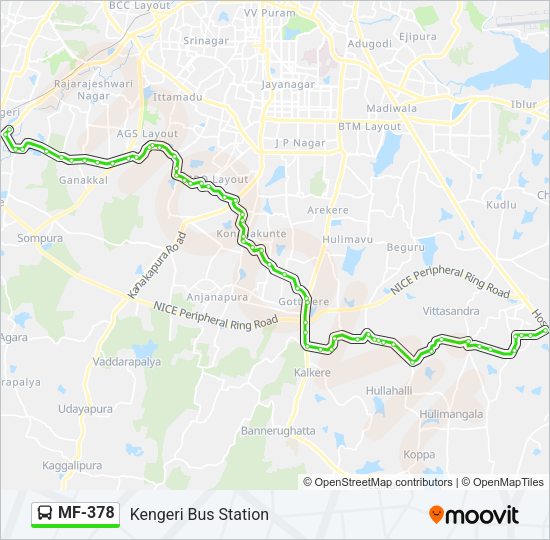 MF-378 Bus Line Map