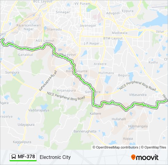 MF-378 Bus Line Map