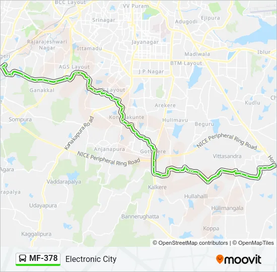 MF-378 Bus Line Map