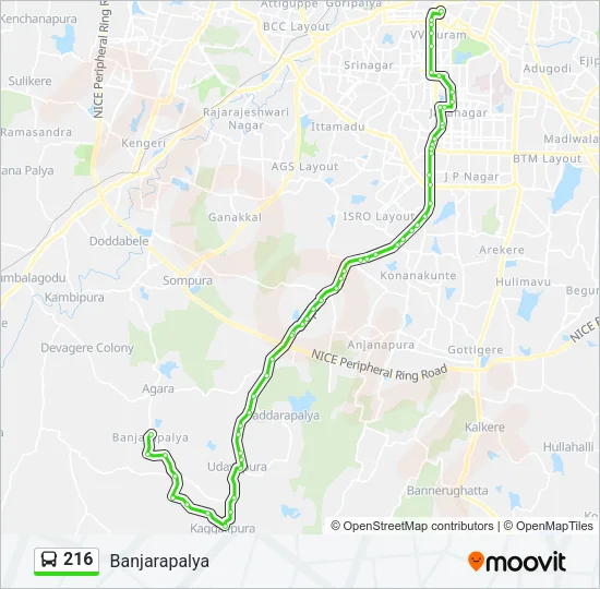 216 Bus Line Map