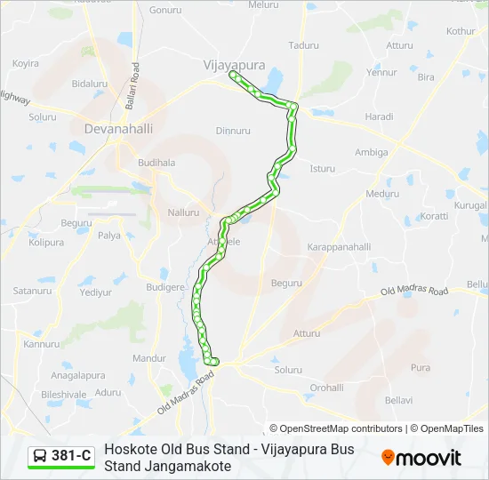 381-C Bus Line Map