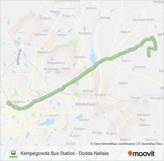 382-C KBS-DNH Bus Line Map