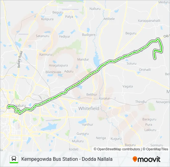 382-C KBS-DNH Bus Line Map