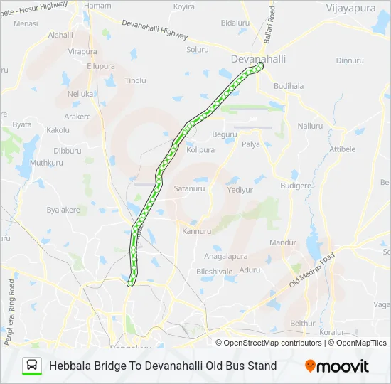 298-M HBLB-DVH Bus Line Map