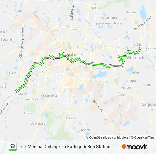 335-N RRC-KBS-KDG Bus Line Map