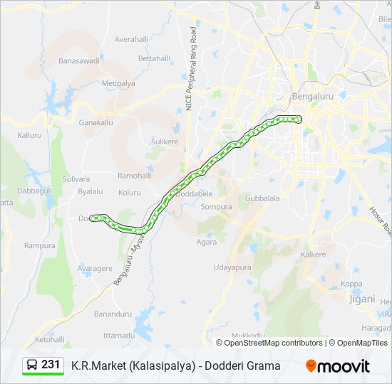 231 bus Line Map