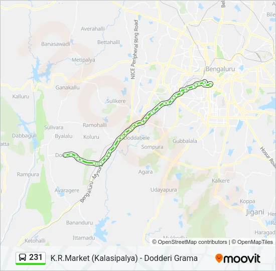 231 Bus Line Map