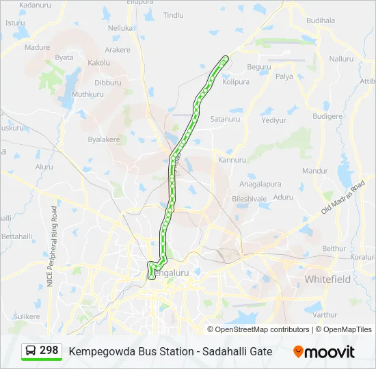 298 Bus Line Map