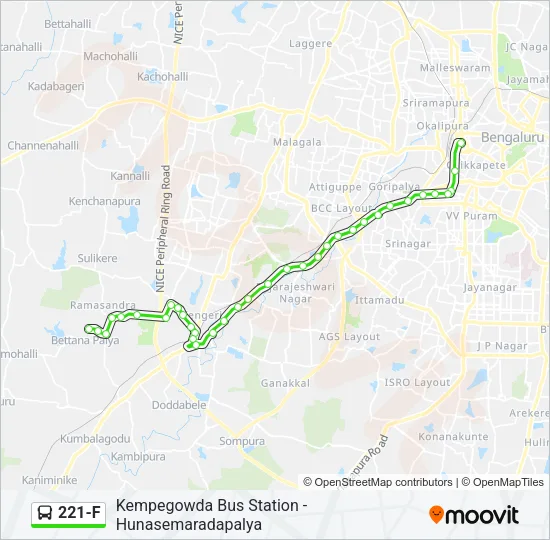 221-F Bus Line Map