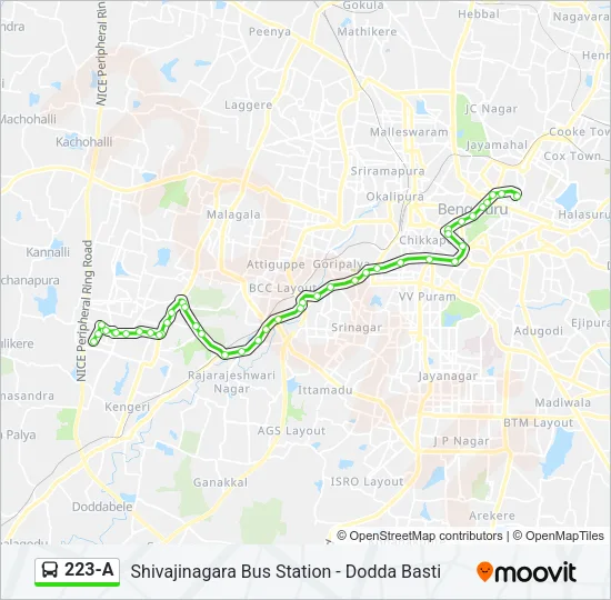 223-A Bus Line Map