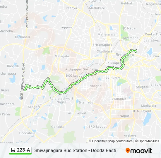 223-A Bus Line Map