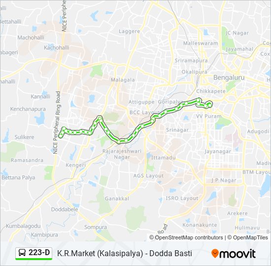 223-D bus Line Map