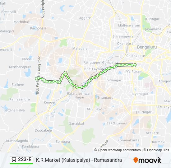 223-E bus Line Map