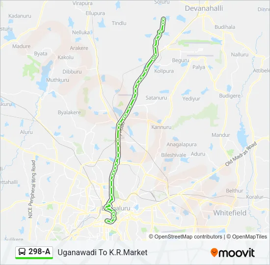 298-A Bus Line Map