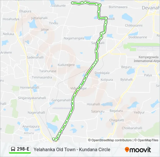 298-E Bus Line Map