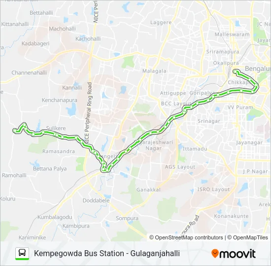 221-J TVK-KBS Bus Line Map