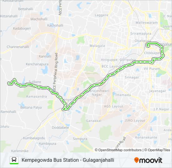 221-J TVK-KBS Bus Line Map