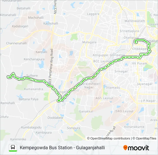 221-J TVK-KBS Bus Line Map