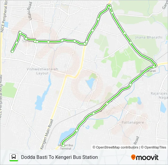 223-D KGR-DBT Bus Line Map