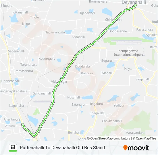 298-M PTH-DVH Bus Line Map